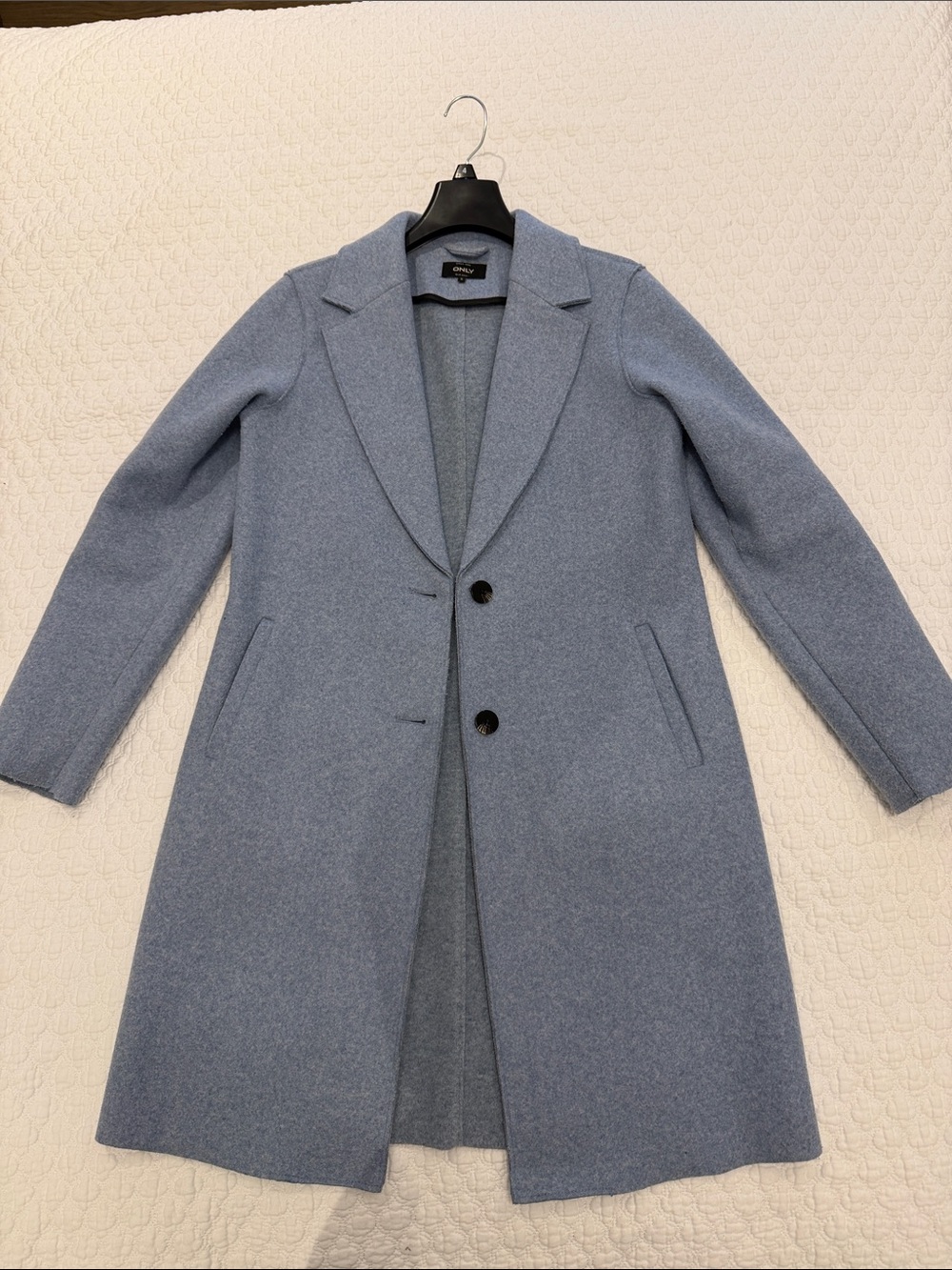 ONLY Women'Small Blue Pea Coat Size Small Like New